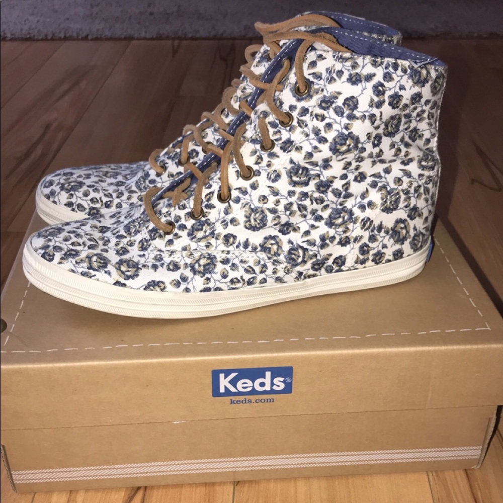 Madewell x Keds High top floral sneakers
